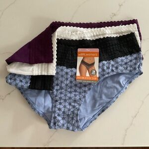Warner's Women's No Muffin Top Panties - Purple, White, Blue